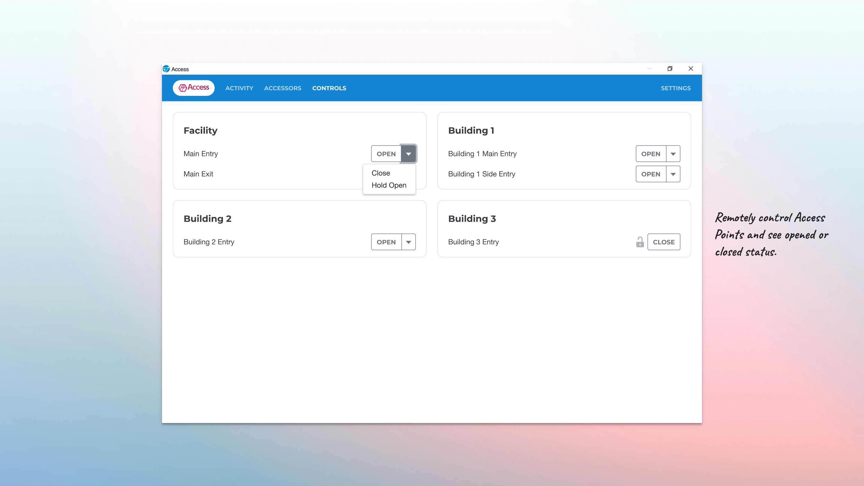 Access solution — screen 4