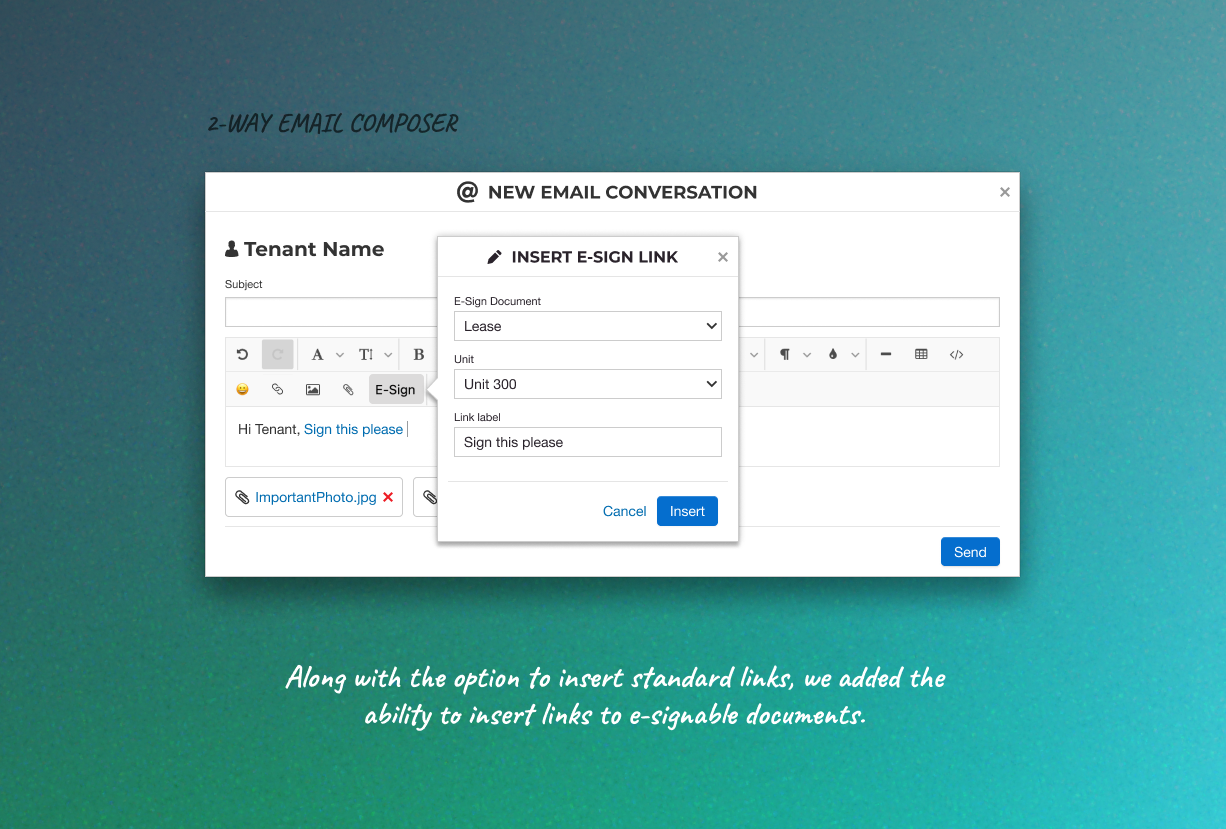 Email composer enhancement — view 3