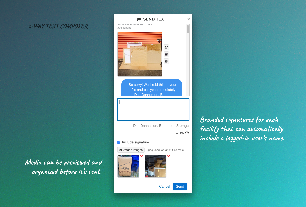 SMS composer enhancement — view 3